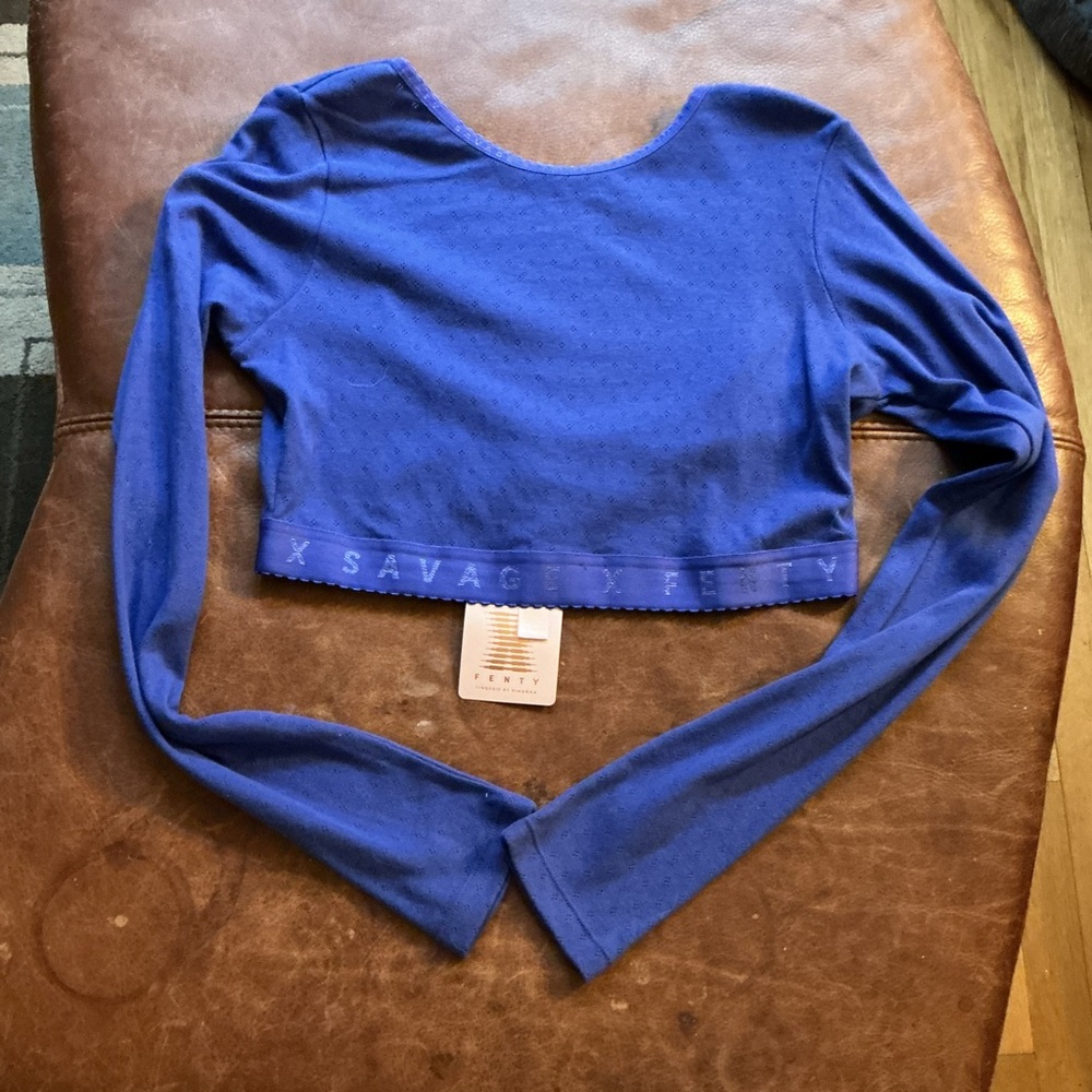 Savage X Fenty Vibrant Blue Crop Top